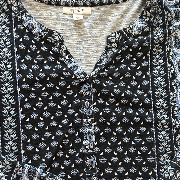 Style & Co. Patterned Blouse - Picture 2 of 3